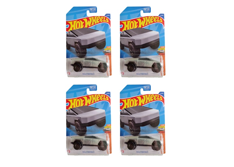 Hot Wheels 2022 Tesla Cybertruck 4x Lot Silver