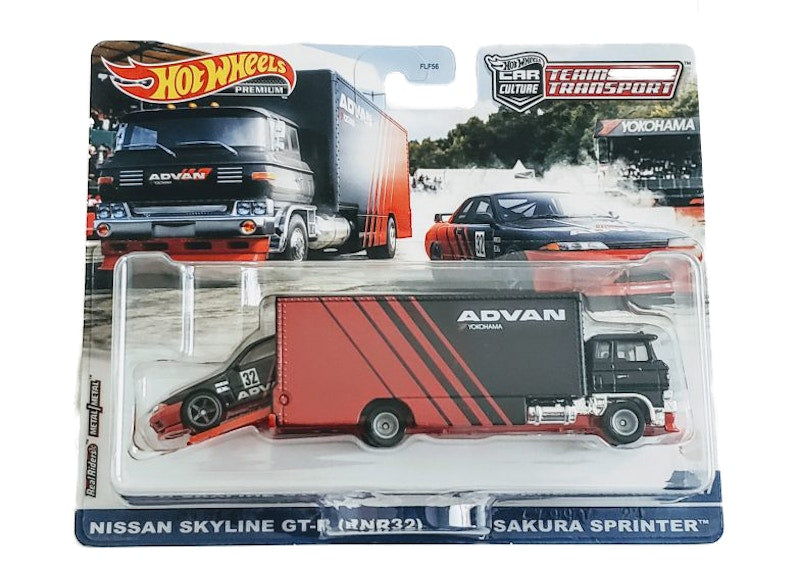 Hot Wheels Car Culture Team Transport Nissan Skyline Gt-R BNR32 & Sakura Sprinter 2-Pack