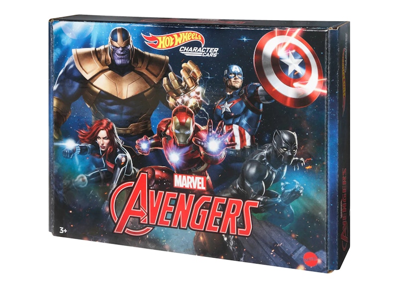 Hot Wheels Character Cars Marvel Avengers Vehicles 5 Pack