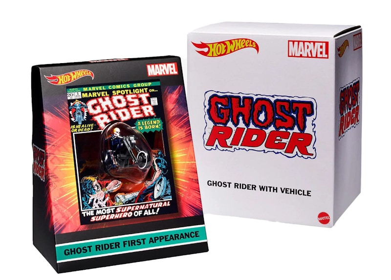 Hot Wheels Marvel Ghost Rider Motorcycle & Figure Collectible 2022 SDCC Exclusive