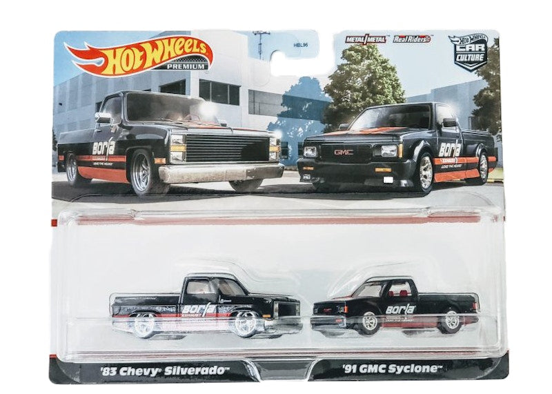 Hot Wheels Premium Car Culture '83 Chevy Silverado & '91 GMC Syclone 2-Pack
