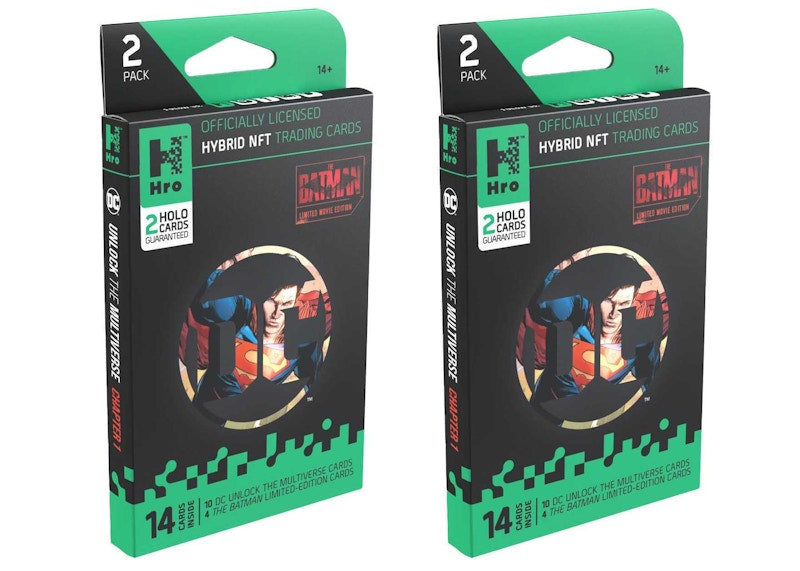 Hro Hybrid Trading Cards DC Unlock The Multiverse Chapter 1: The Batman 2-Pack Booster Box (14 Cards) 2x Lot
