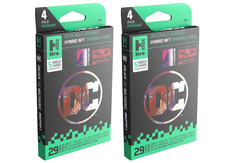 Hro Hybrid Trading Cards DC Unlock The Multiverse Chapter 1: The Batman 4-Pack Premium Booster Box 2x Lot