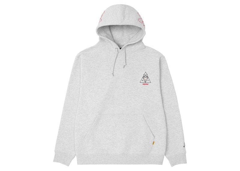 HUF x FR2 Hoodie Ash Grey