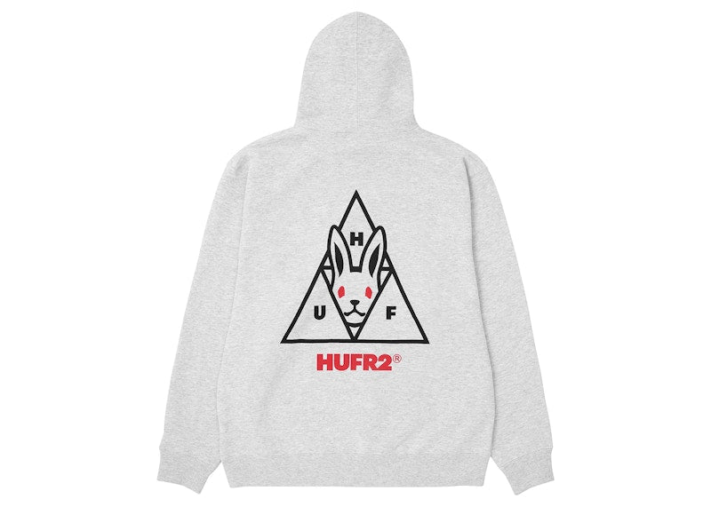 HUF x FR2 Hoodie Ash Grey