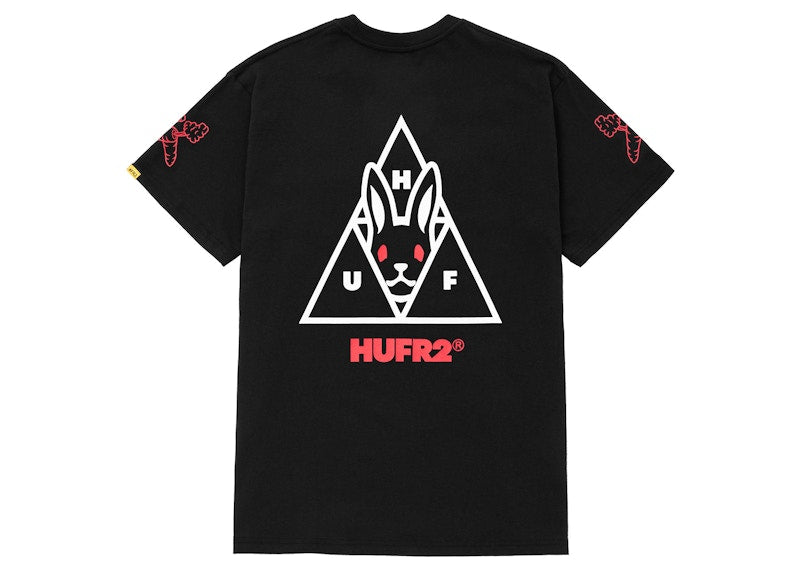 HUF x FR2 T-Shirt Black