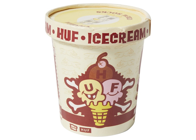 HUF x Ice Cream Neopolitan Crew Socks Vanilla