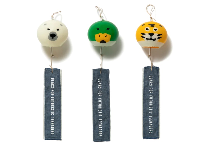 Human Made Animal Wind Chime (Set of 3) Multi