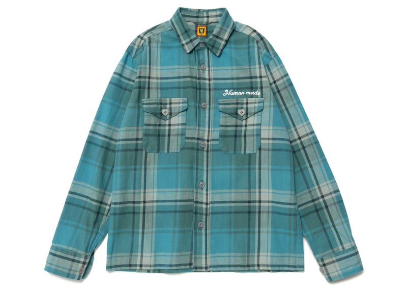 Human Made Checked Overshirt Blue