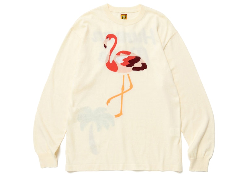 Human Made Flamingo Knit Sweater White