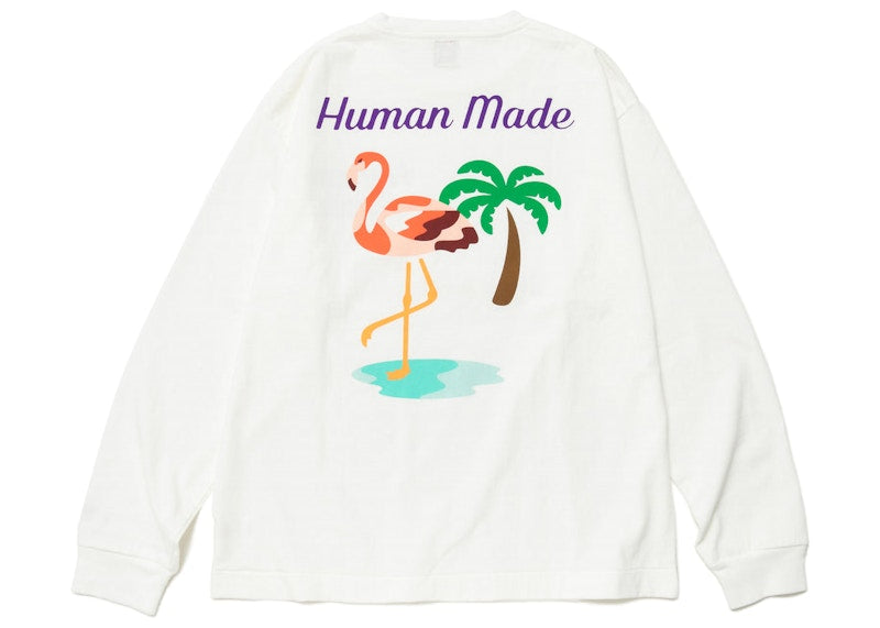 Human Made Flamingo L/S T-Shirt White