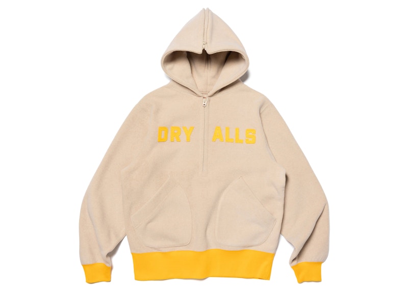 Human Made Fleece Half-Zip Hoodie Beige