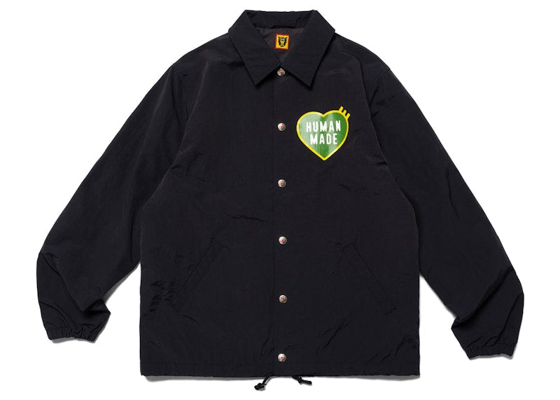 Human Made Heart Logo Coach Jacket Black
