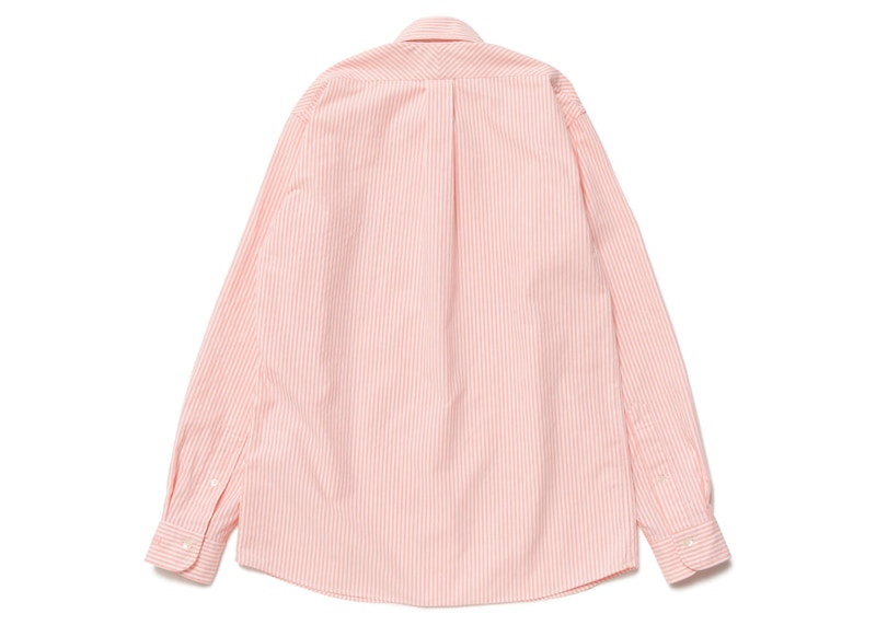 Human Made Heart Logo Stripe BD Shirt Pink