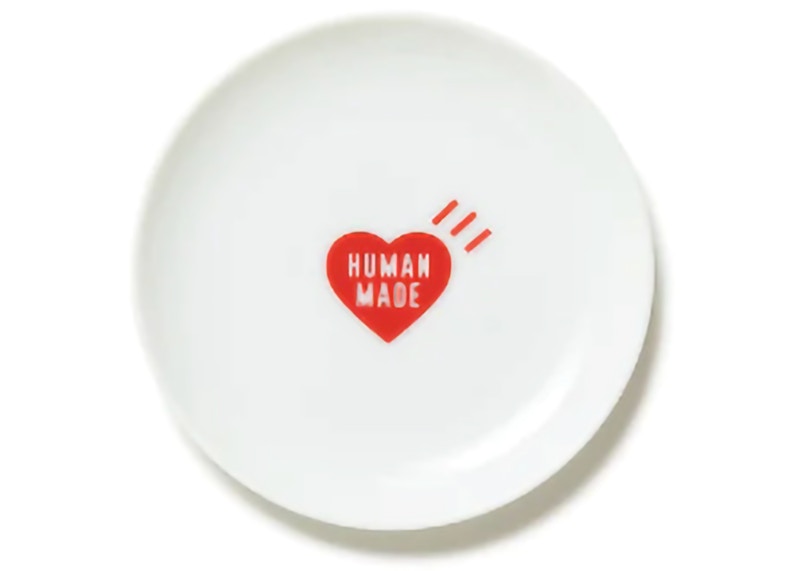 Human Made Heart Mamezara Plate White