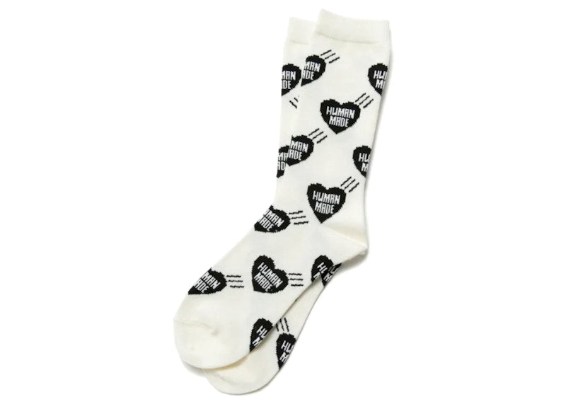 Human Made Heart Pattern Socks Black