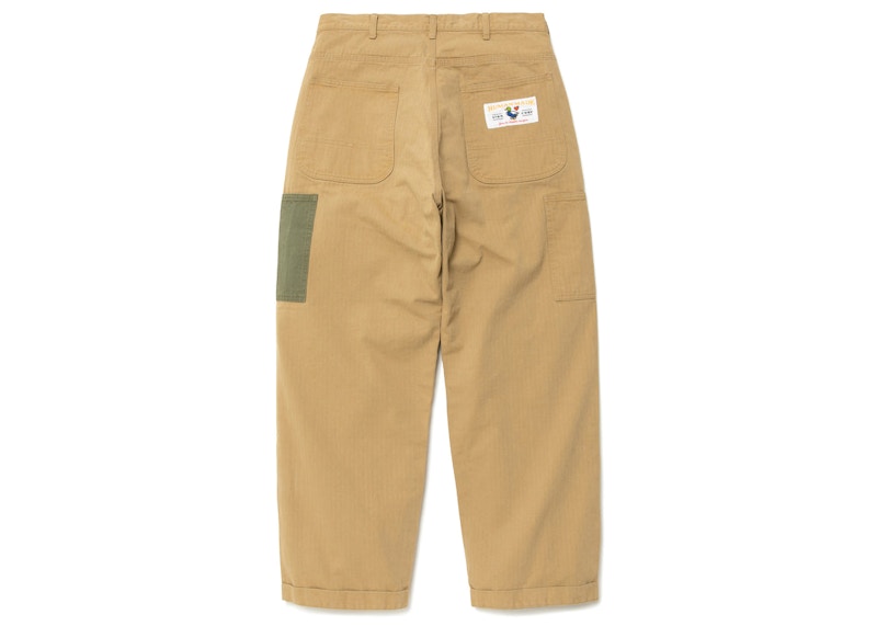 Human Made Herring Bone Painter Pants Beige