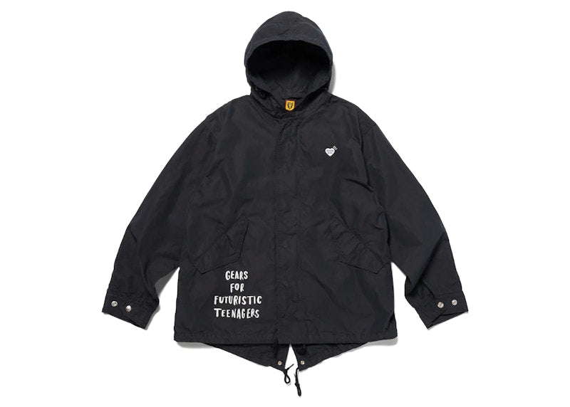 Human Made Hooded Coat Black