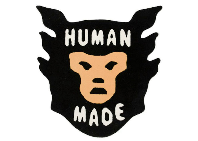 Human Made Large Face Rug Black
