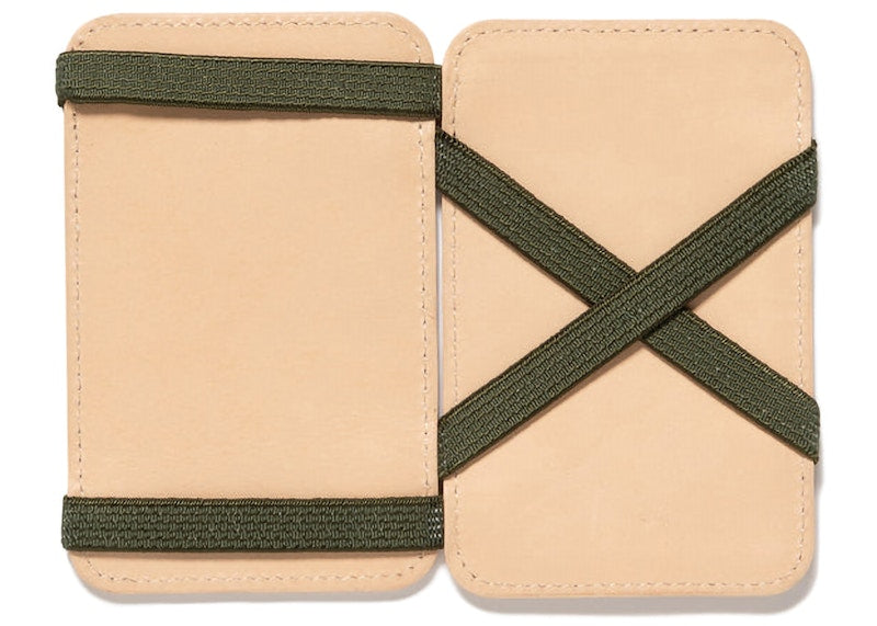 Human Made Leather Magic Band Card Case White