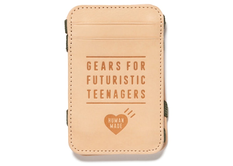 Human Made Leather Magic Band Card Case White