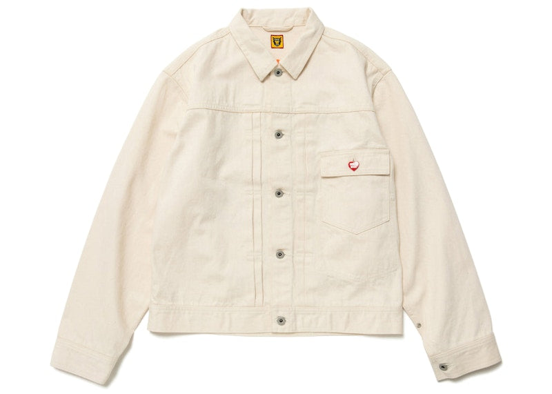 Human Made Natural Denim Work Jacket White