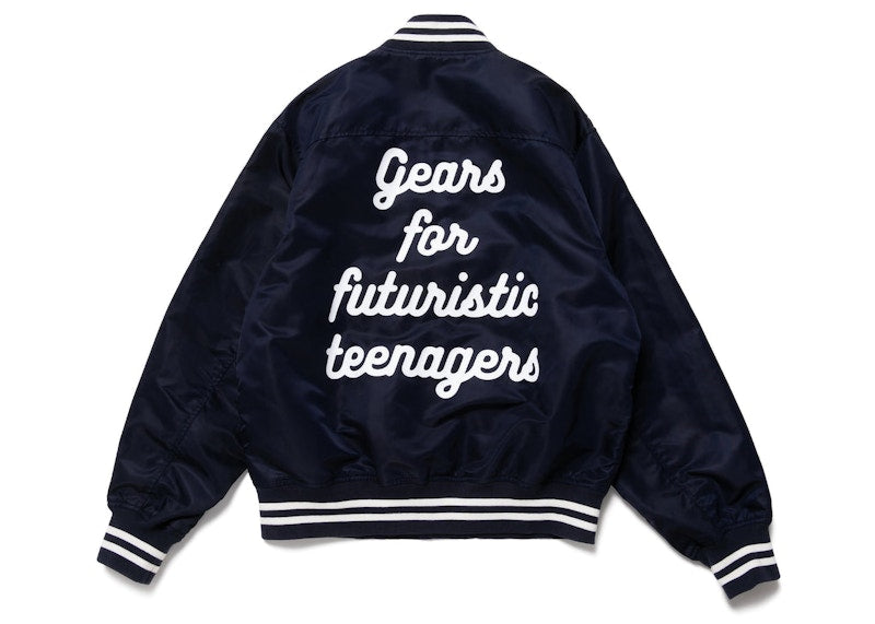 Human Made Nylon Stadium Jacket Navy