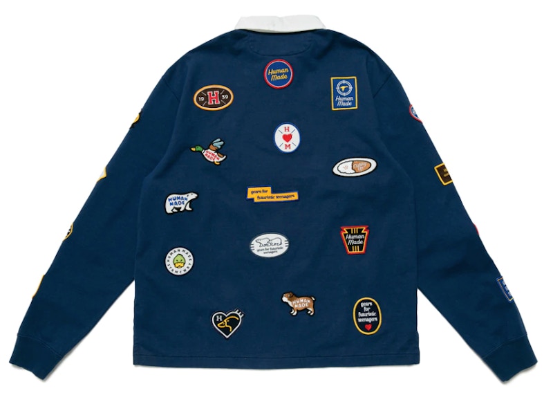 Human Made Patch Rugby Shirt Navy