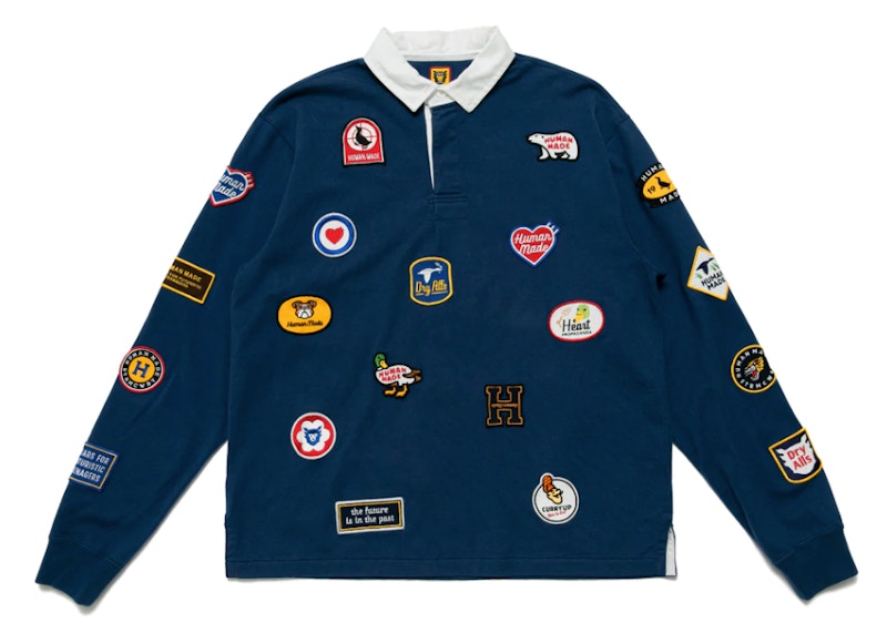 Human Made Patch Rugby Shirt Navy