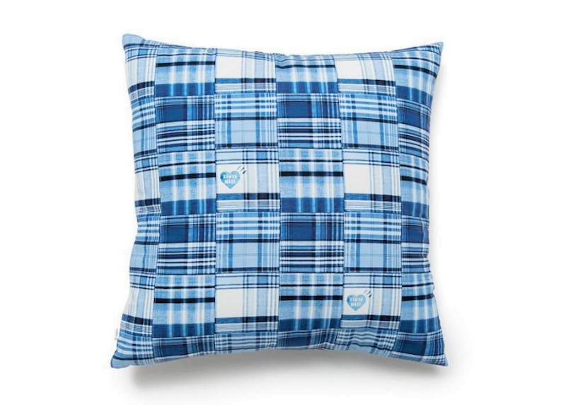 Human Made Patchwork Cushion Blue