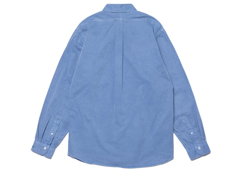 Human Made Pigment Dyed BD L/S Shirt Navy