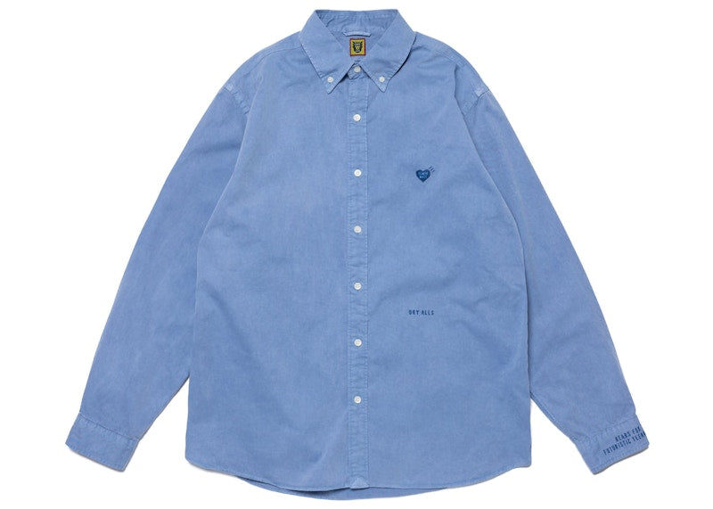 Human Made Pigment Dyed BD L/S Shirt Navy