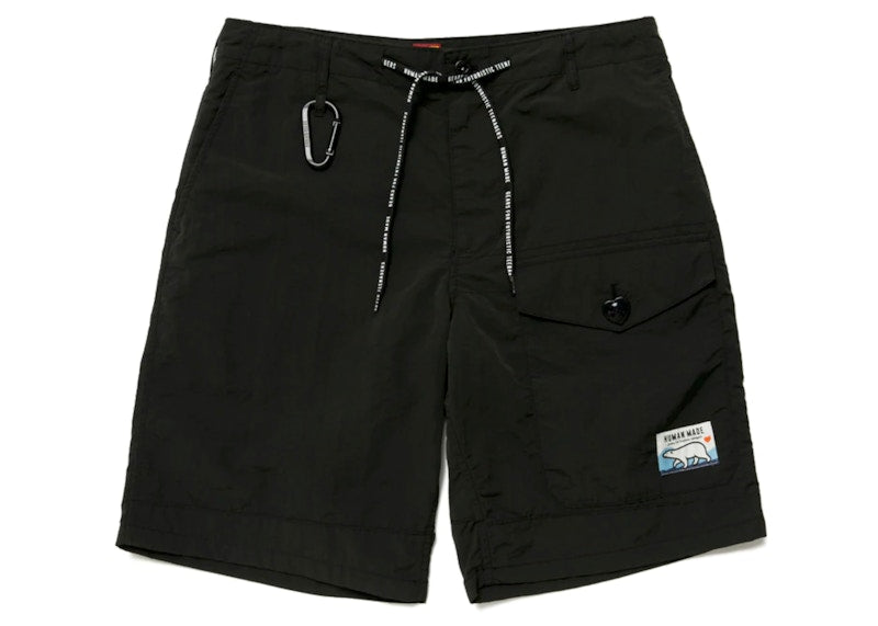 Human Made Polar Bear Nylon Militaly Shorts Black