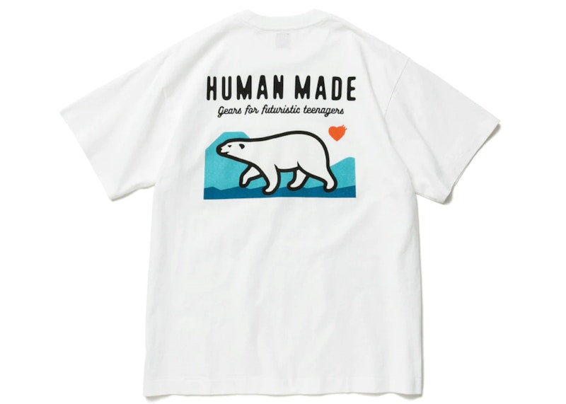 Human Made Polar Bear Pocket T-Shirt White