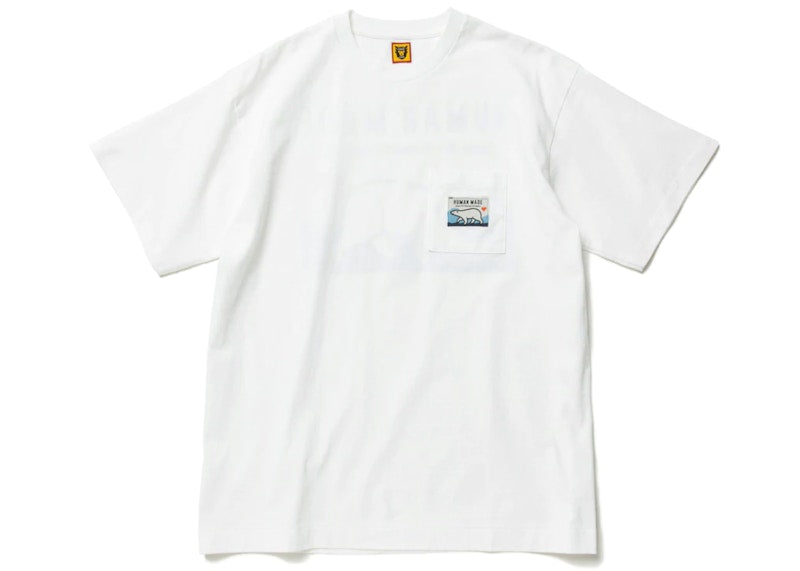 Human Made Polar Bear Pocket T-Shirt White