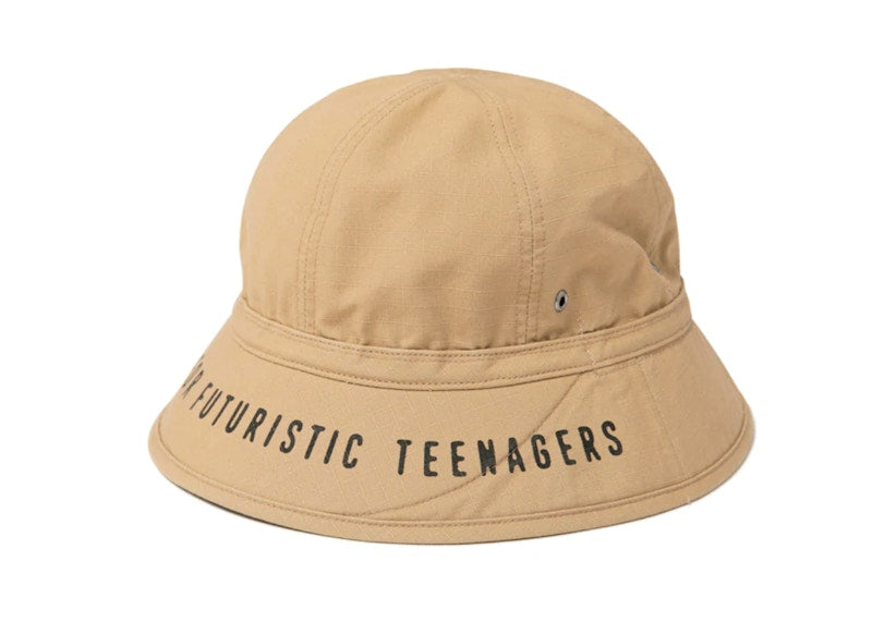 Human Made Rip-Stop Round Bucket Hat Beige