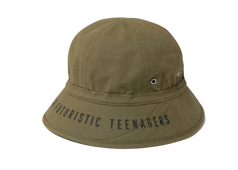 Human Made Rip-Stop Round Bucket Hat Olive Drab