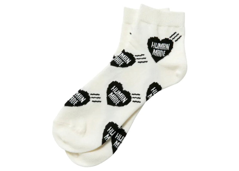 Human Made Short Heart Pattern Socks Black
