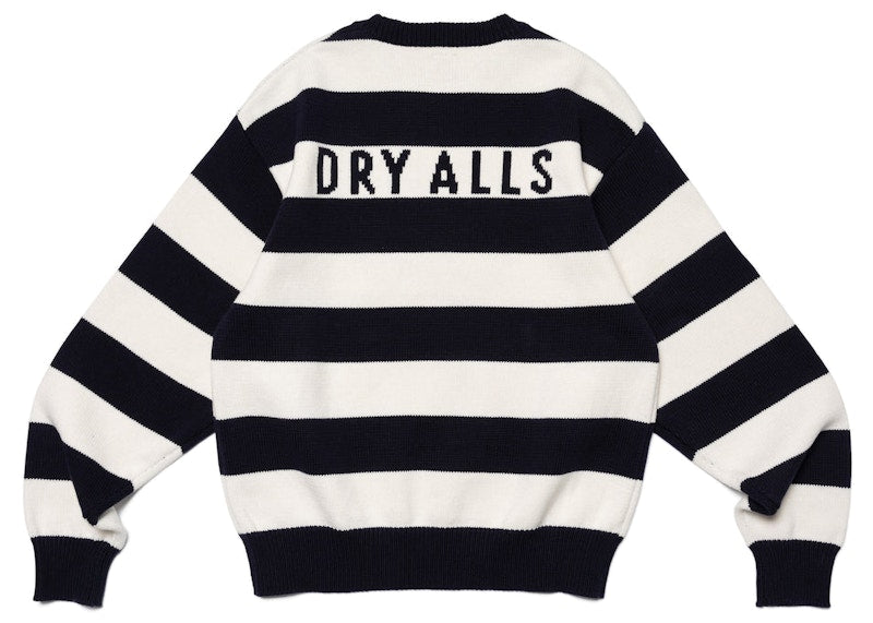Human Made Striped Heart Knit Sweater Navy