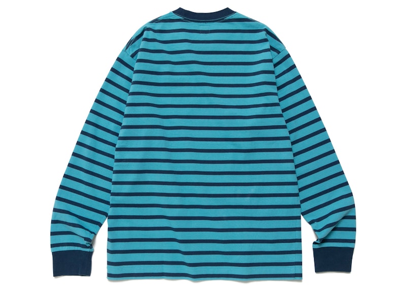 Human Made Striped L/S T-Shirt Blue