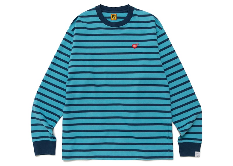 Human Made Striped L/S T-Shirt Blue