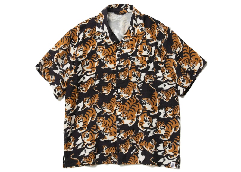 Human Made Tiger Gauze Aloha Shirt Yellow