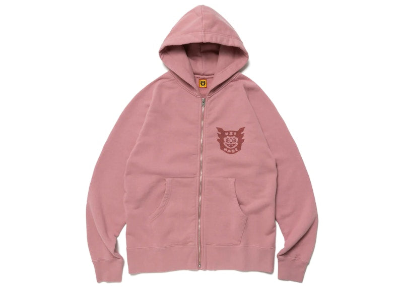 Human Made Uzi Made Zip Hoodie Pink
