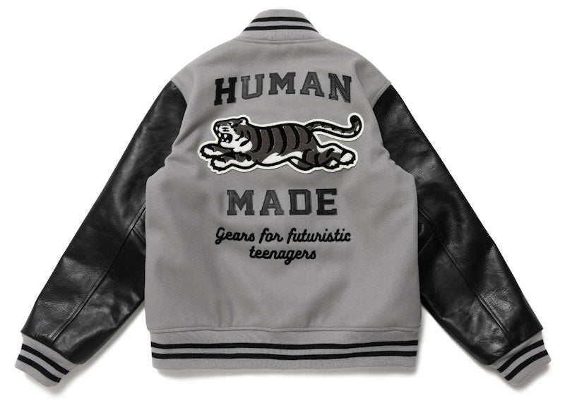Human Made Varsity Jacket Grey