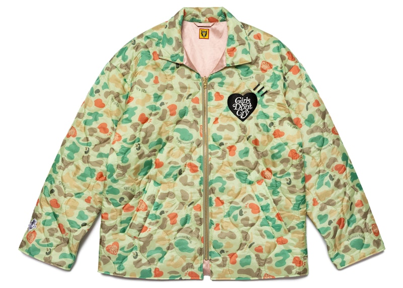 Human Made x Girls Don't Cry Heart Camo Jacket Green
