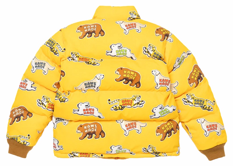 Human Made x KAWS Kids Down Jacket Yellow