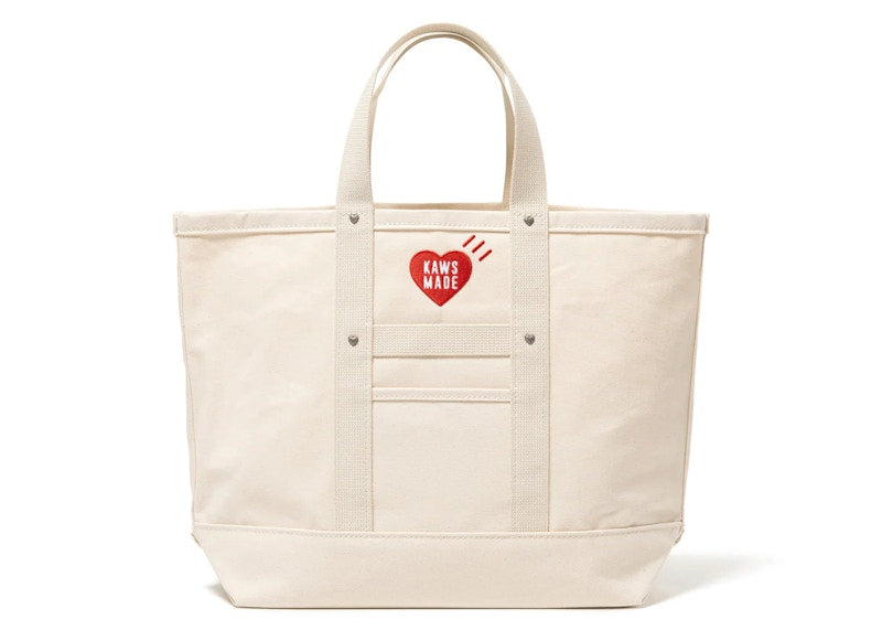 Human Made x KAWS Large I Tote Bag White