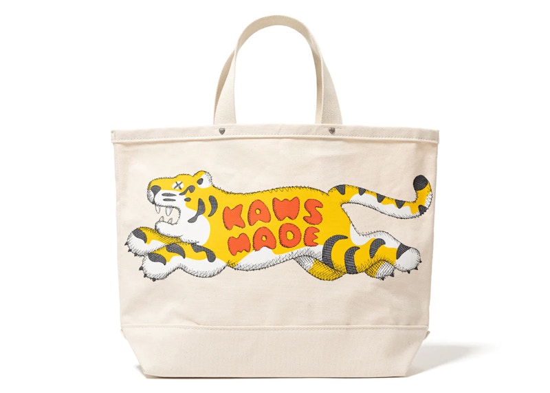 Human Made x KAWS Large I Tote Bag White