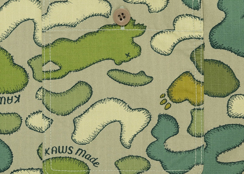 Human Made x KAWS Made Camo Shirt Olivedrab