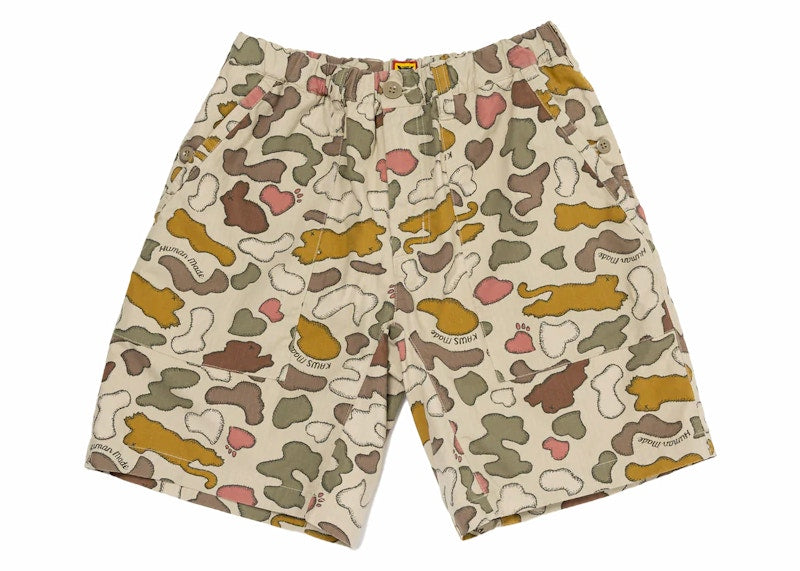 Human Made x KAWS Made Camo Shorts Brown